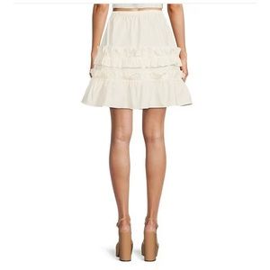 NWT LDT Chloe Tiered Ruffle Tie Waist Pull-On ALine Coordinating Skirt size 10,8